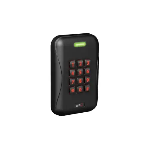 Multi-Technology Multi-Technology and Keypad - Single Gang, with LED, Reads 125khz Prox and 13.56 MHz Smart Credentials, RS-485 Capability, Black