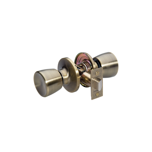 Tulip Knob Passage Lockset Satin Brass Blackened