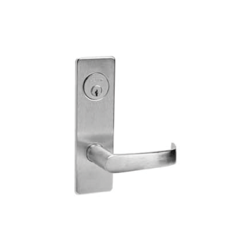 KIT - Dormitory Mortise Lock with Deadbolt, Newport Lever with M Escutcheon Trim, Standard Cylinder, L4 Keyway, Satin Chrome 626/26D