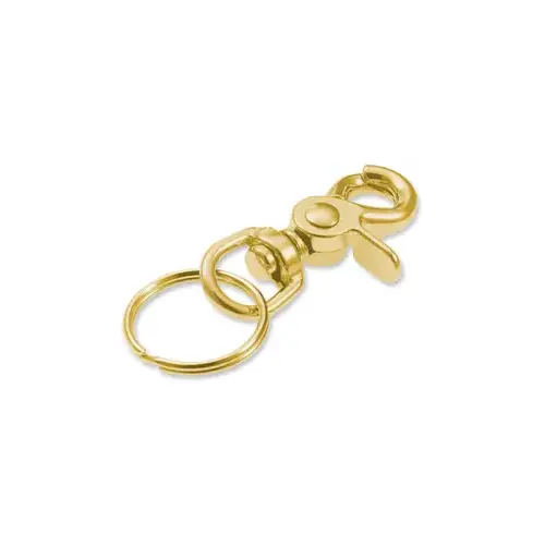 Trigger Snap Key Ring Brass