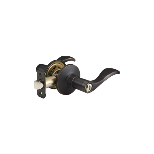 Wave Lever Privacy Lockset Aged Bronze