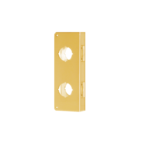 Don Jo 943-PB-CW DON-JO WRAP-AROUND, LOCKSET AND DEADLOCK PLATE, 9 IN., BRASS, 2-3/4 IN. BACK SET