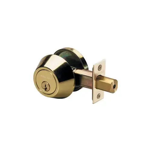 Single Cylinder Deadbolt Polished Brass Metal Polished Brass