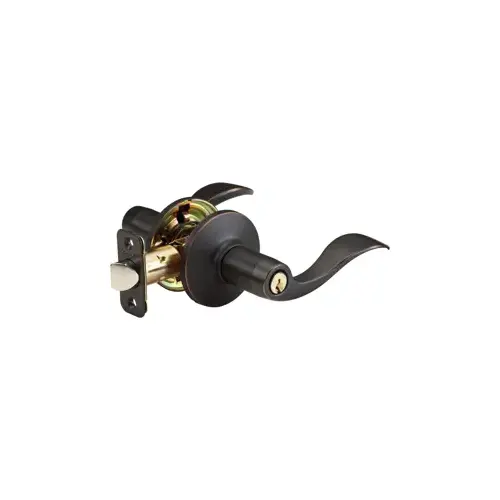 Wave Lever Entry Lockset Aged Bronze