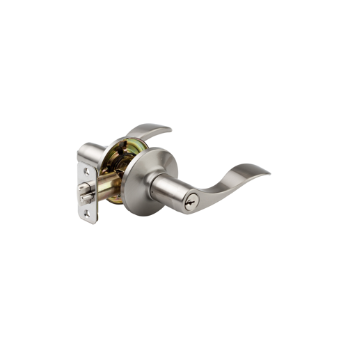 Wave Lever Entry Lockset Satin Nickel