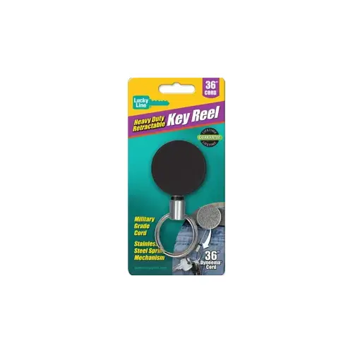 Clip On Key Reel Black