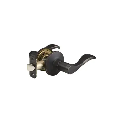 Wave Lever Passage Lockset Aged Bronze