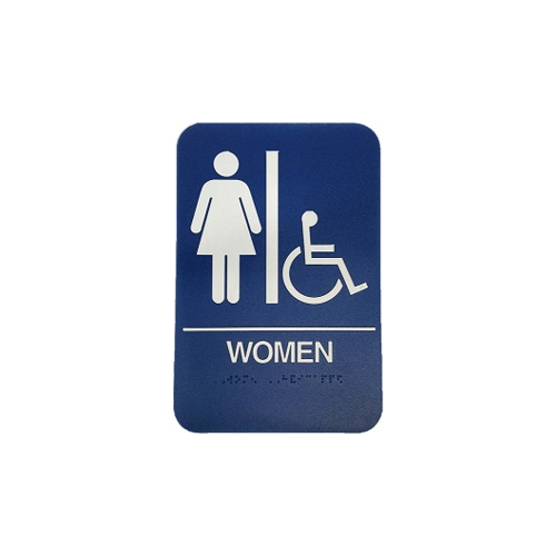 Restroom Sign Blue