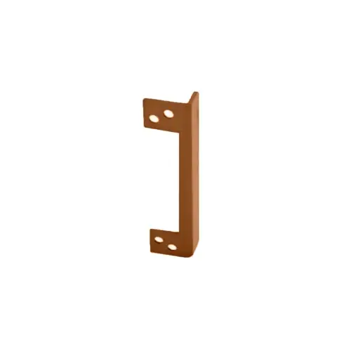 Angle Type Latch Protector for Outswinging Doors, 6 in. 10 Gauge Steel, For Cylindrical Locks, Bright Brass