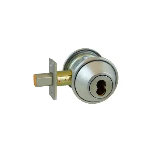 Grade 2 Deadbolt Single Cylinder, SFIC Small Format IC Prep, Less Core, Adjustable 2-3/8" to 2-3/4" Backset, 626/US26D Satin Chrome