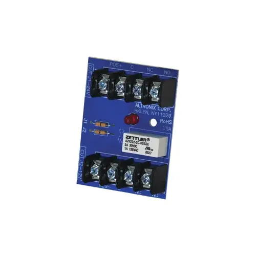 Altronix RBST Relay Module, 6/12/24VDC Operation at 30mA Draw, DPDT Contacts Rated at 1A/120VAC or 2A/28VDC