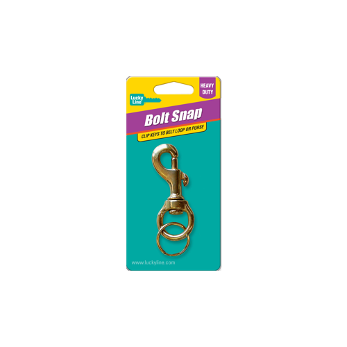 Bolt Snap Key Ring Brass