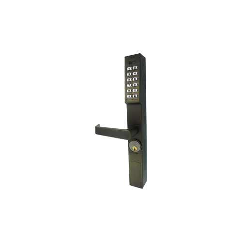 Alarm Lock DL1200/10B1 DL1200 Series Trilogy Narrow Stile Digital Aluminum Door Retrofit Outside Lever Trim