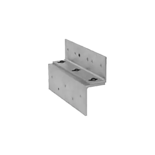 Electromagnetic Lock Top Jamp "Z'" Bracket Brushed Anodized Aluminum