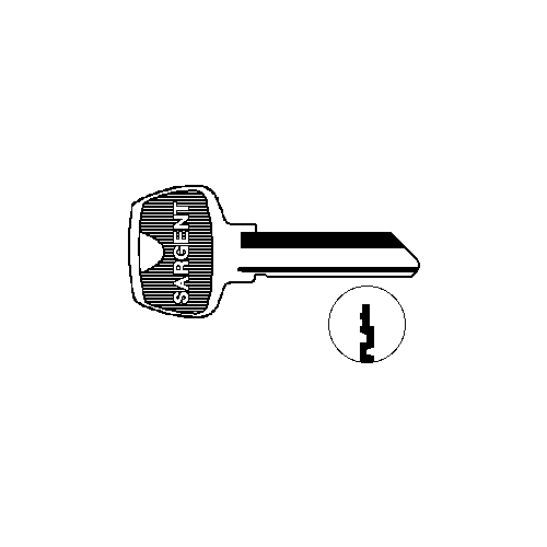 6-Pin Keyblank, S Keyway