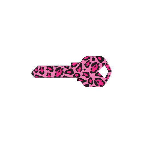 Happy Keys Pink Leopard Print - pack of 50