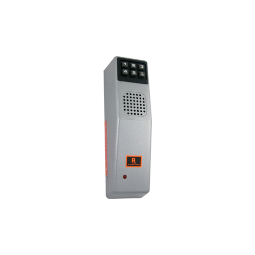 PG30 Series Keypad-Controlled Narrow Stile Door Alarm, Metallic Silver, Black