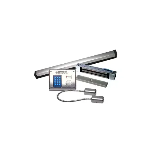 Dortronics 7101-P 7101 Series Delayed Egress EDR System-101 Controller, Keypad Console, Audible Alert, 3 Second Nuisance/ 15 Second Alarm Delay, Progammable Clock/Day Scheduler, 3 Status Outputs, Programmable Escort Code for Keypad (or Optional Key Switch), Includes 12 VDC 1 Amp Power Supply, 9 VDC 0.2 Amp Power Supply with 9 Volt Rechargeable Battery, 3 Gang Stainless Steel Flush Mount Plate, 3 Gang Ivory Surface Mount Box and 20 Ft. Long Hook-Up Cables