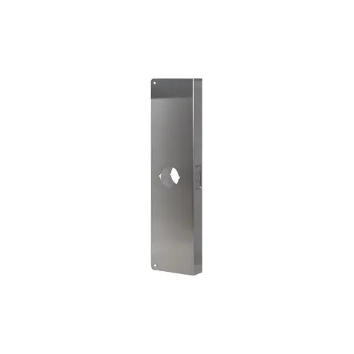 Door Wrap 2-3/4" Backset, 1-3/4" Door, 5-1/8" W x 20" H, 2-1/8" Hole Centered, Indent Latch Prep, 630/US32D Stainless Steel