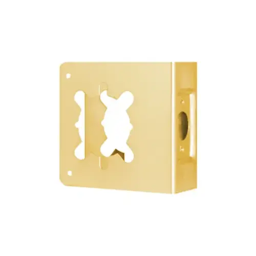 Door Wrap 2-3/4" Backset, 1-3/4" Door, 4-3/4" W x 4-1/2" H, 2-1/8" Hole, Indent Latch Prep, 605/US3 Polish Brass