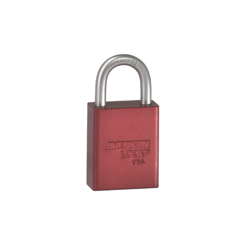 Safety Padlock 1" Shackle Red, Keyed Alike