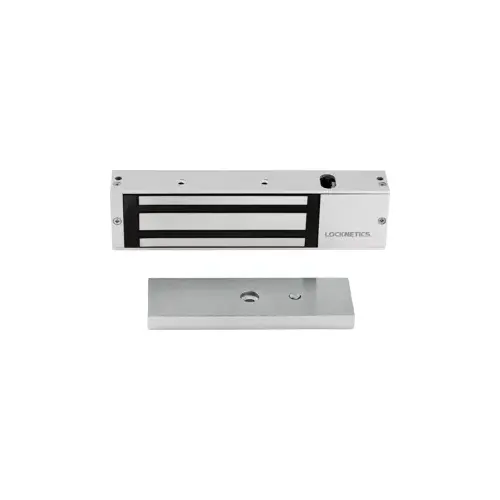 Locknetics MG1200DT Monitored 1200 Pound Dual Volt Maglock with LED Satin Stainless Steel Finish