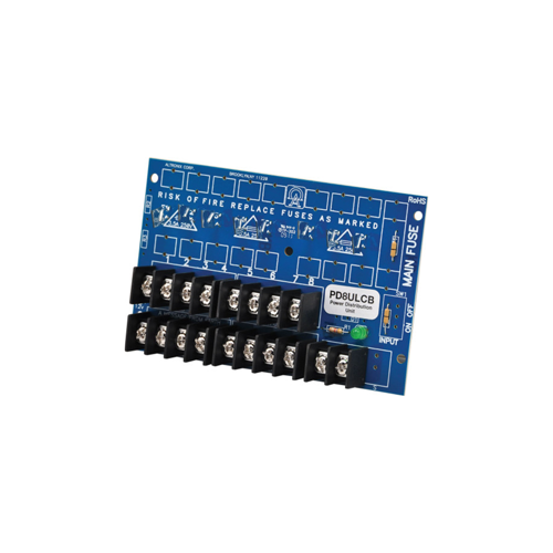 UL Listed Power Distribution Module, 12/24VDC up to 10A Input, 8 PTC Outputs up to 28VAC/DC