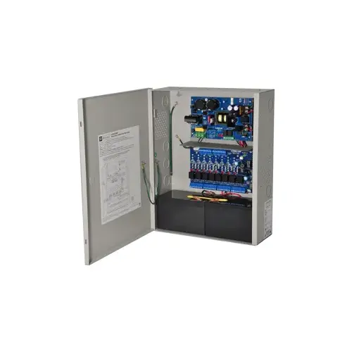 Power Supply/Access Power Controller, Input 115VAC 60Hz at 3.5A, 8 PTC Outputs, 12/24VDC at 6A, Grey Enclosure