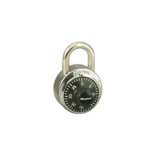 Carded Padlock Combo Dial 1-7/8" Black