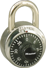 Master Lock 1500D Carded Padlock Combo Dial 1-7/8" Black