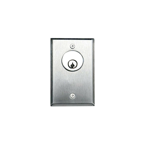 5100 Series Key Switch Controls, DPDT Alternate Action Key Switch on Single Gang Plate, Standard 1-1/8" Mortise Cylinder, Bi-Color LED