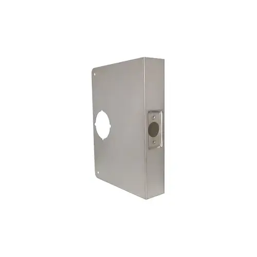 Door Wrap 3-3/4" Backset, 1-3/4" Door, 5-1/2" W x 9" H, 2-1/8" Hole, Indent Latch Prep, 630/US32D Stainless Steel