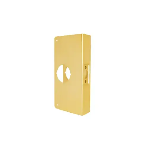 Don Jo 3-PB-CW Door Wrap 2-3/4" Backset, 1-3/8" Door, 4-1/4" W x 9-3/4" H, 2-1/8" Hole, Indent Latch Prep, 605/US3 Polish Brass