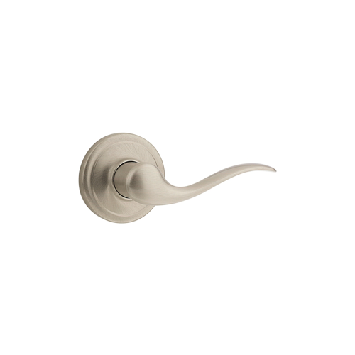 Toluca Right Handed Single Dummy Door Lever from the Welcome Home Series Satin Nickel