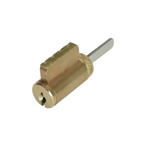 Zero Bitted Knob / Lever Cylinder with Schlage C Keyway Satin Brass Finish