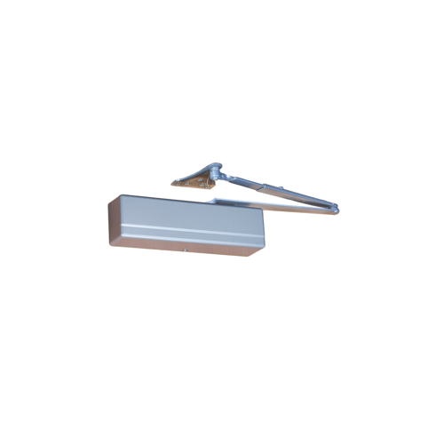 Heavy Duty Parallel Arm Powerglide Adjustable Door Closer with Positive Stop Sprayed Aluminum Enamel Finish