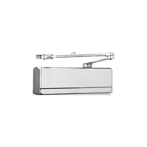 Heavy Duty Parallel Arm Powerglide Door Closer with Compression Stop Sprayed Aluminum Enamel Finish