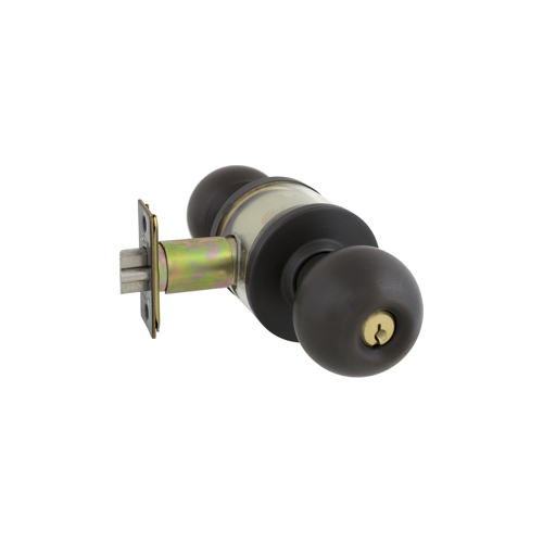 Arrow Lock RK17BD10B-CS-2 3/8 BS Classroom Ball Knob, Schlage C Keyway, 2-3/8" Backset, Grade 2, Oil Rubbed Bronze US10B/613