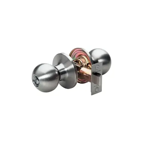 Bed and Bath Knob Satin Nickel Right or Left Handed Satin Nickel