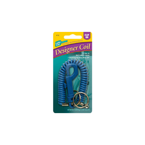 Coil Key Chain with Clip Vinyl Assorted Split Assorted