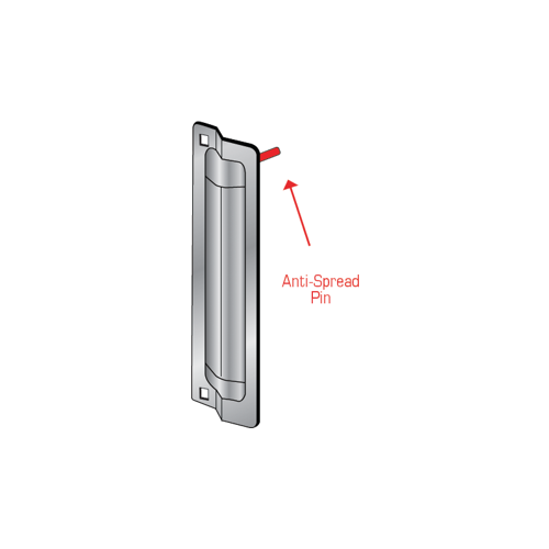 11" Latch Protector with 1 Pin, Duranodic Finish