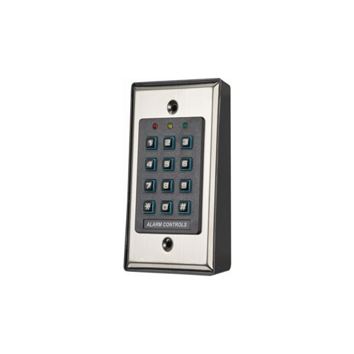 Surface or Recess Mount Self-Contained Digital Keypad Satin Stainless Steel Finish