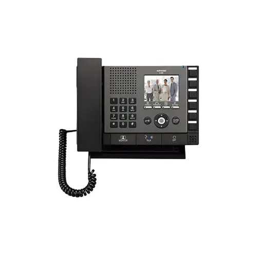 IX Series Wall or Desk Mount 1-Channel IP Color Video Master Station Intercom with 802.3af PoE Compliant, Black