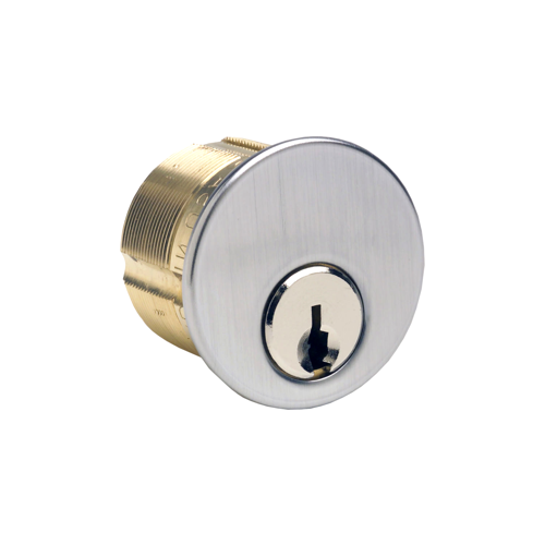 Keyed Alike K2 1-1/8" Mortise Cylinder with Schlage C Keyway and Adams Rite Cam Satin Chrome Finish
