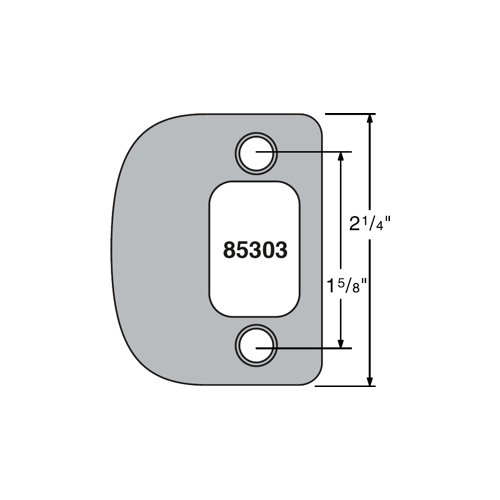 Deadbolt Strike Satin Chrome