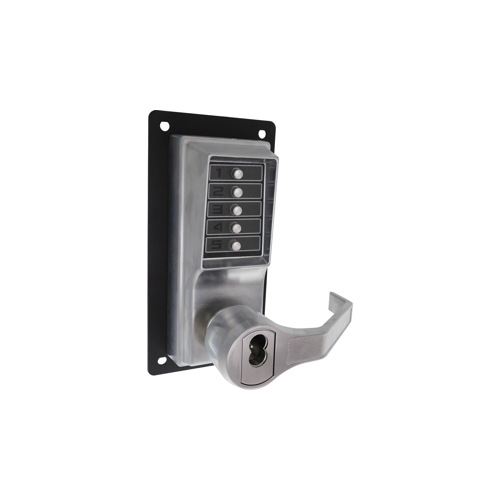 Kaba Access LRP1020B-26D-41 LP1000 Series Mechanical Pushbutton Exit Trim, Satin Chrome