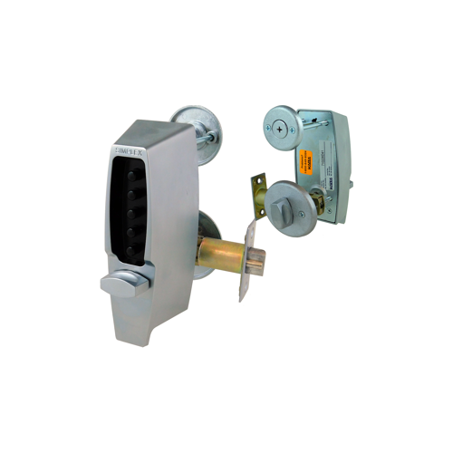 7100 Series Auxiliary Pushbutton Lock, Satin Chrome 7100 Series Auxiliary Pushbutton Lock, Satin Chrome