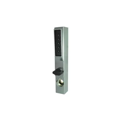3000 Series Mechanical Pushbutton Narrow Stile Lock, Satin Chrome