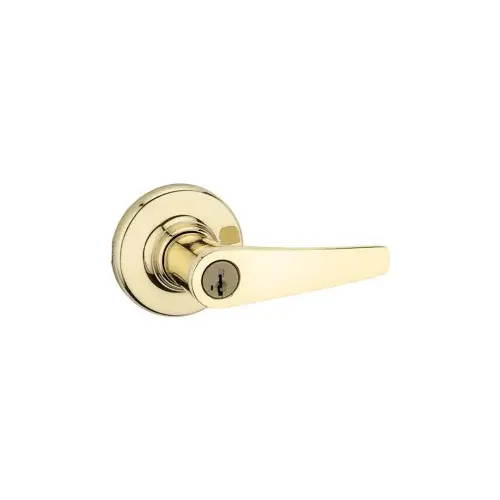 Delta Entry Lever, KW1 SmartKey, 6-Way Adjustable Latch 2-3/8"-2-3/4" Backset, Grade 3, Bright Brass US3/605