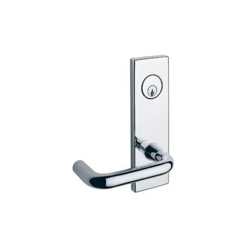 Corridor Mortise Lock with Large Format IC Less Core with 03 Lever and L Escutcheon Satin Chrome Finish